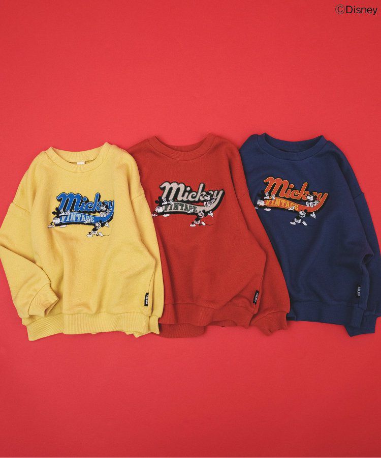 日本 BREEZE - 聯名款 迪士尼印花長袖上衣-米奇復古-黃