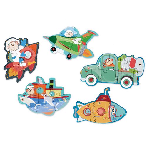 寶寶拼圖 (交通工具) (5入小拼圖)