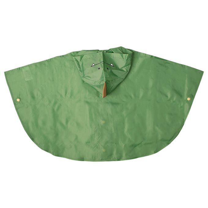 akachan honpo - 動物造型短斗篷式雨衣-恐龍-綠色