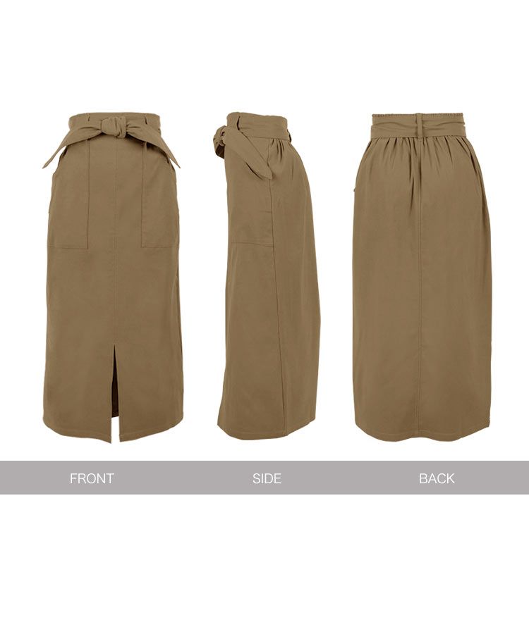 日本 Kobe Lettuce - 可愛扭結休閒長裙-草綠