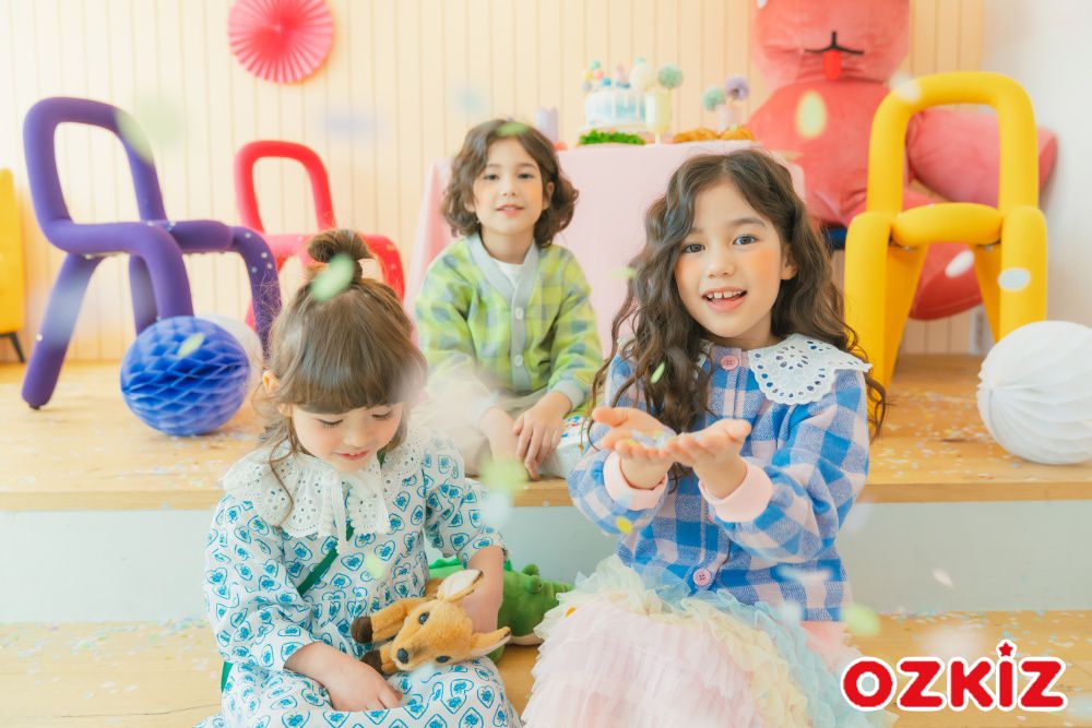 韓國 OZKIZ - 童趣網紗雙層點點裙