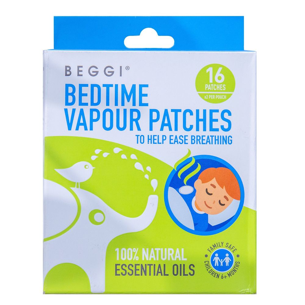 紐西蘭 BEGGI - 麥盧卡精油通鼻貼-(內附8小包)-共16片/盒