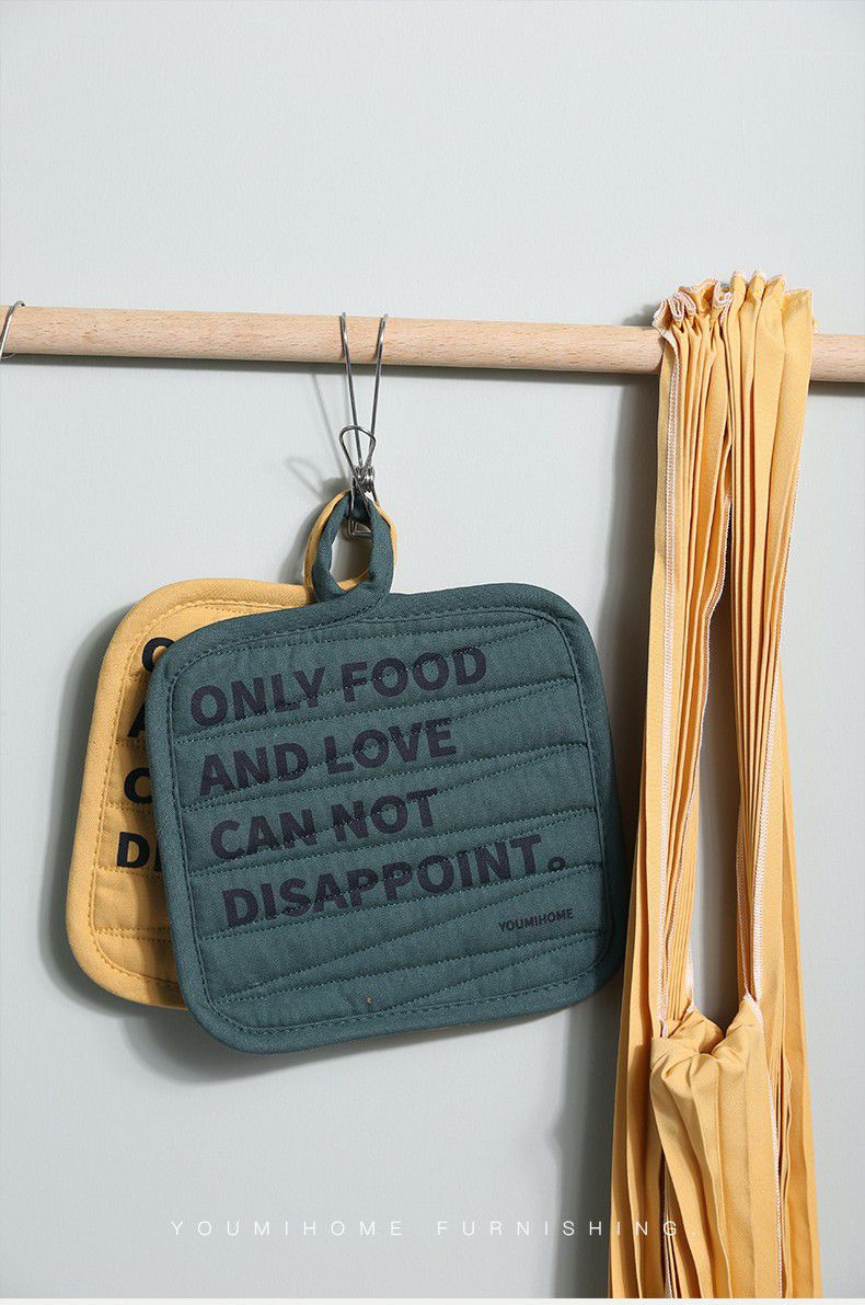 北歐風英文字母隔熱墊-墨綠色