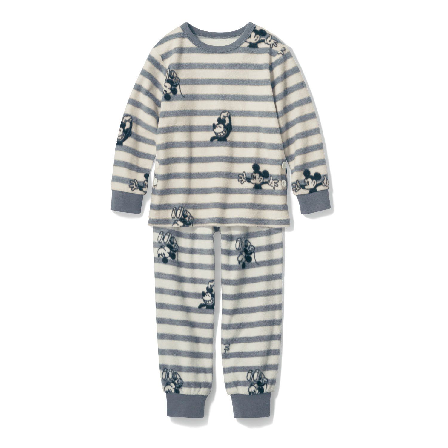 日本千趣會 - 迪士尼 角色印花抓絨家居服/睡衣-米妮-薄荷