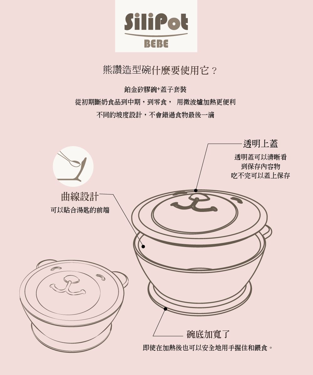 韓國 SILIPOT - 鉑金矽膠造型碗-熊讚-薄荷綠 (104 x 105 x 67 mm)-1入裝