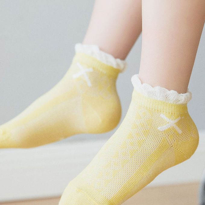 腳ㄚ子 - 幼/兒童透氣網眼襪 童襪 襪子 棉襪 兒童襪-櫻桃女孩