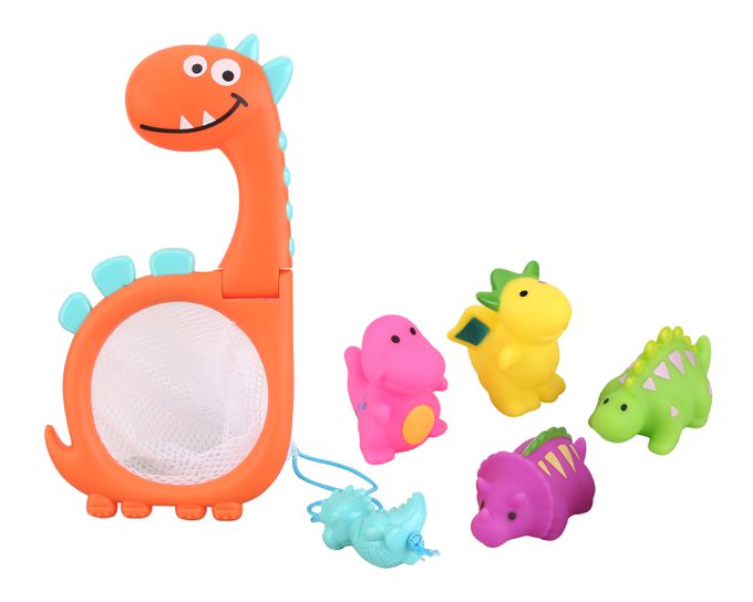 樂彩森林 - 撈魚遊戲組-恐龍撈網5入組-顏色隨機