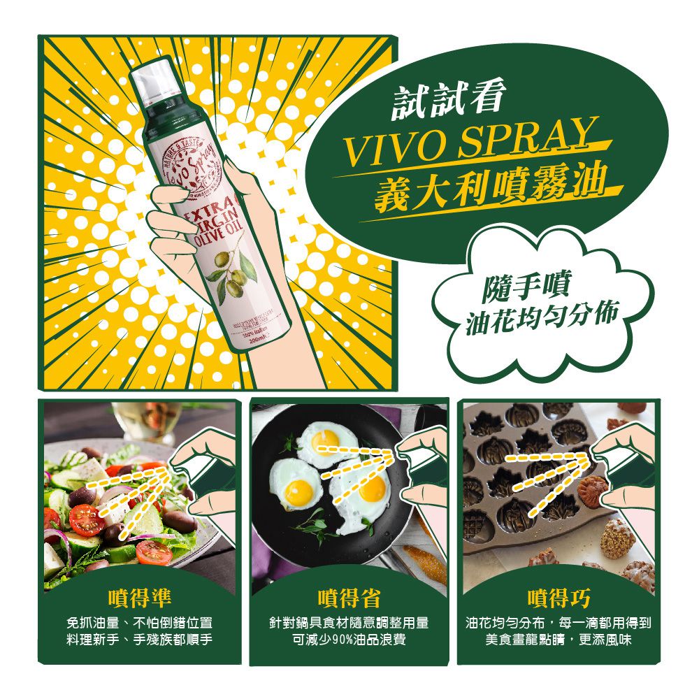 義大利VIVO - 原裝進口噴霧油-椰子油 (200ml)