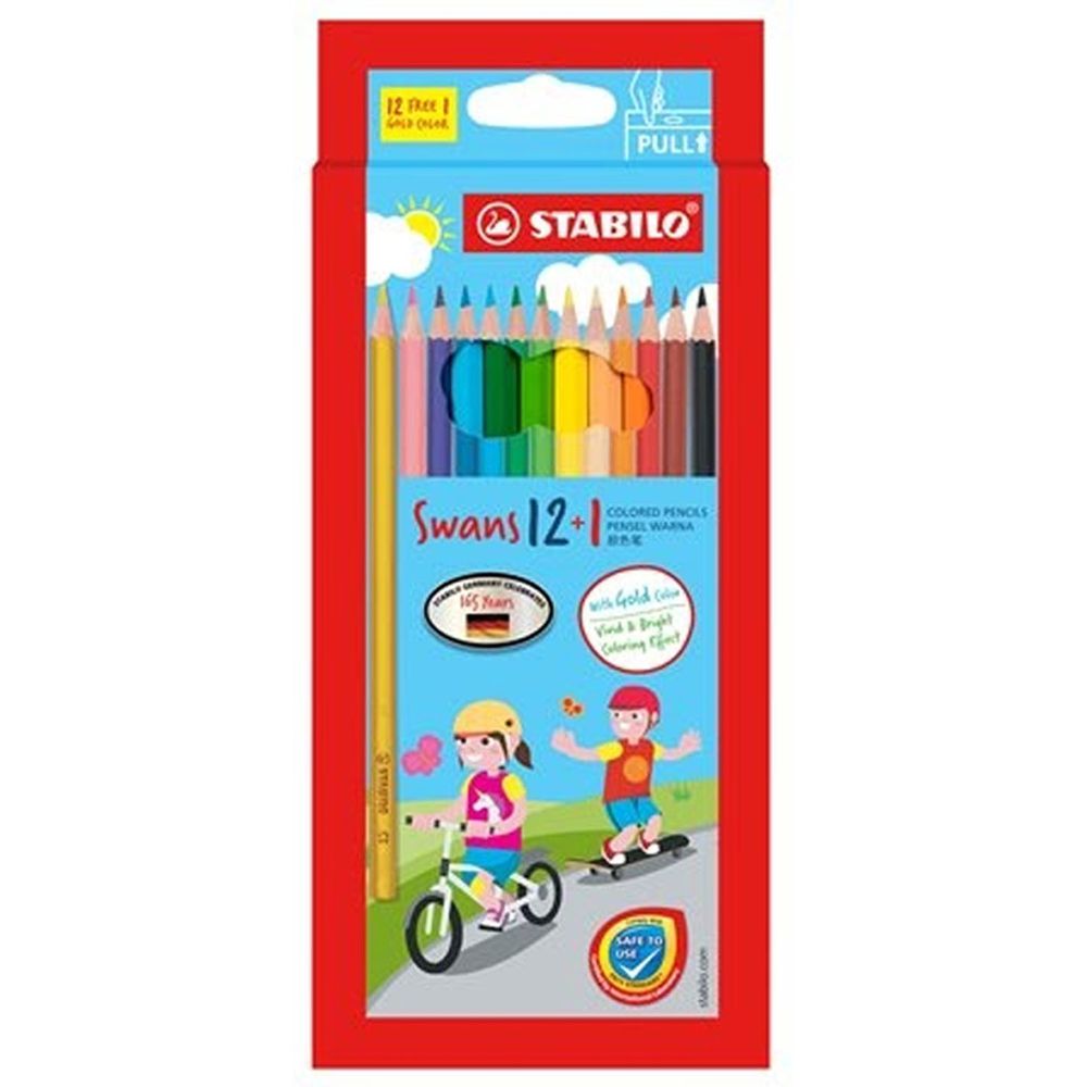 STABILO思筆樂 - Swans油性色鉛筆 13色-2022新包裝