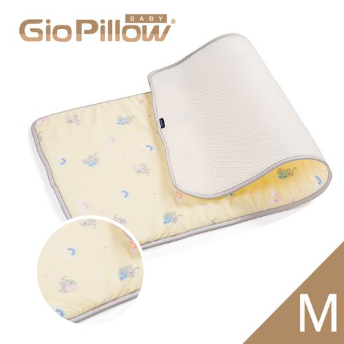 韓國 GIO Pillow - 超透氣排汗嬰兒床墊-派對小象 (M號)