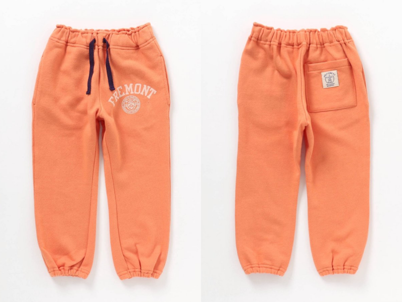 日本 BREEZE - 100%棉 美式休閒抽繩束口長褲-橘