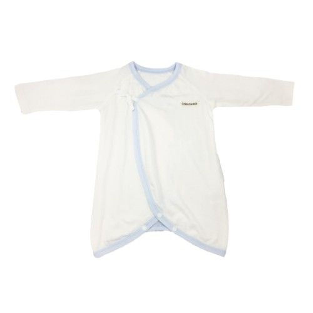 Edenswear 伊登詩 - 鋅健康抗敏系列-嬰兒滾邊綁帶蝴蝶裝-淺藍