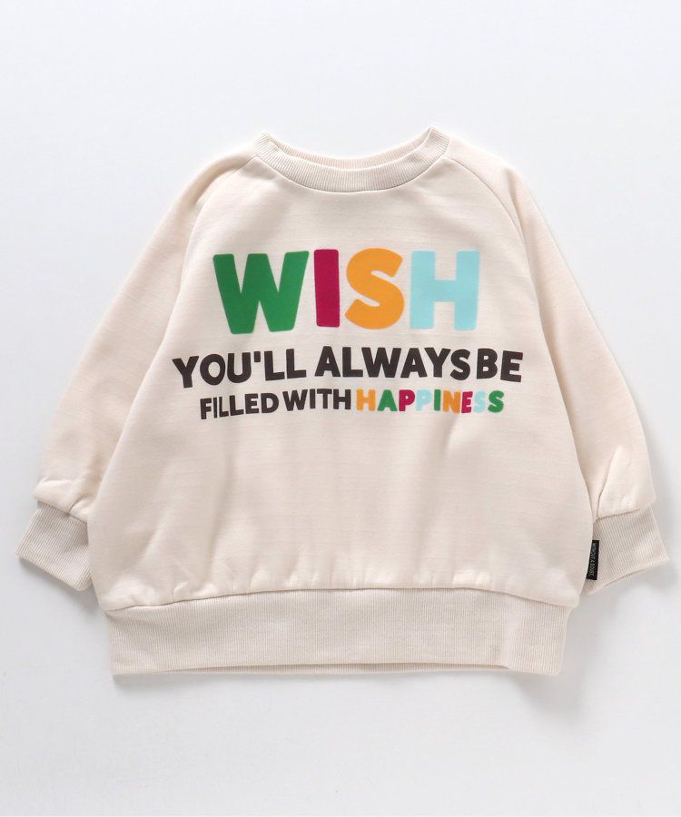 日本 BREEZE - 彩色英文標語裏毛率性運動衫-海軍藍