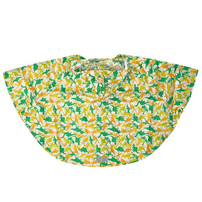 akachan honpo - 短斗篷式 雨衣-恐龍-黃色 (80~95cm)