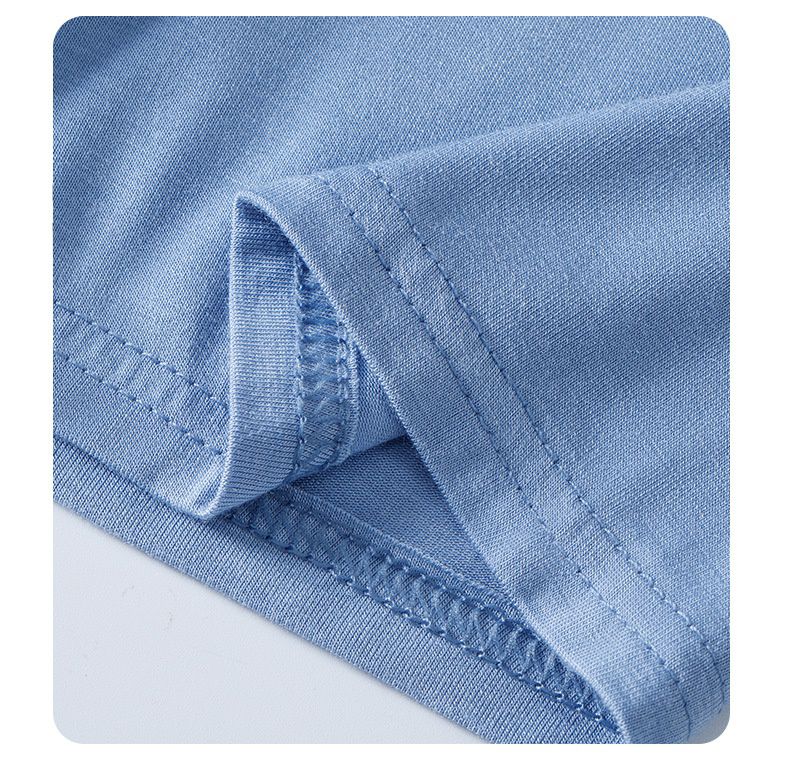 莫代爾薄款圓領無袖家居服套裝/空調服-藍色