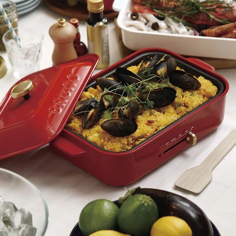 日本 BRUNO - 多功能電烤盤 BOE021 紅色款