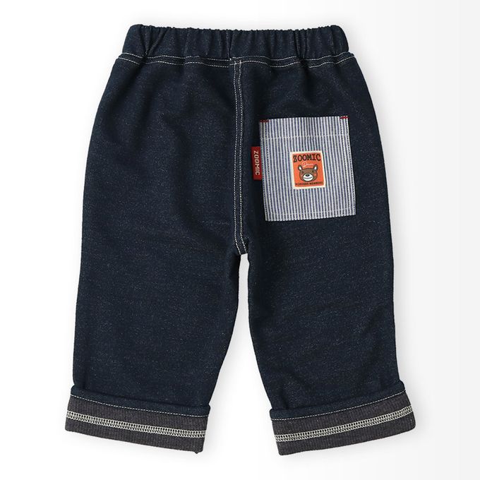 日本 ZOOLAND - 春季出遊印花反摺七分褲-車車兜風-海軍藍