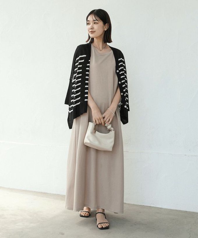 日本 Bab - 透氣嫘縈肩皺摺A字無袖洋裝-黑