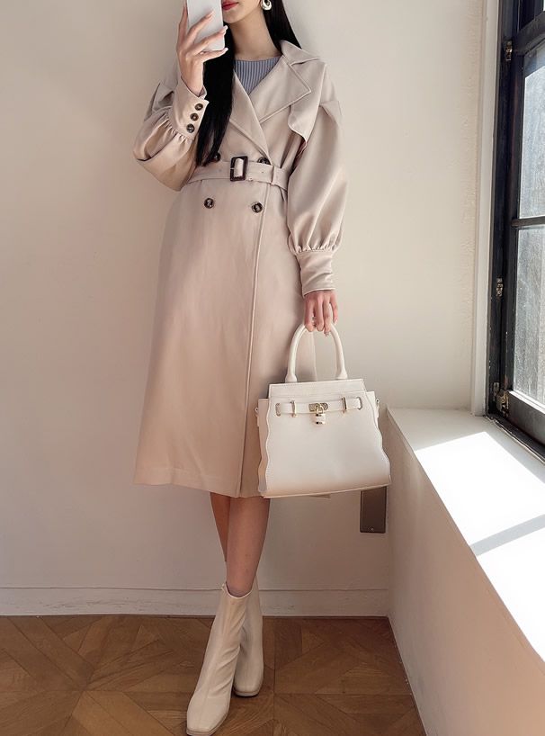 日本 GRL - 2WAY波浪時尚皮質手提包/側背包-天使白