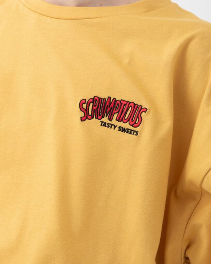 日本 gleam - 美式復古糖果印花寬大風短袖T恤-炭灰