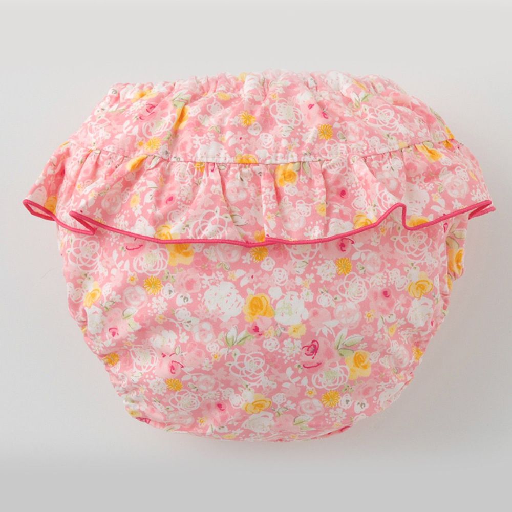 日本 Chuckle Baby - 日本製三層學習褲-玫瑰蕾絲裙-粉-分離式