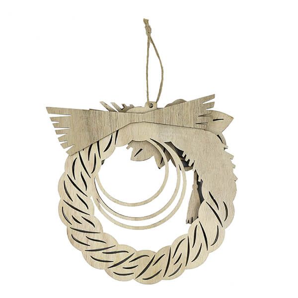 日本代購 - 木製日本新年擺飾/掛飾-注連繩 (W22.5×H22×D1.3cm)
