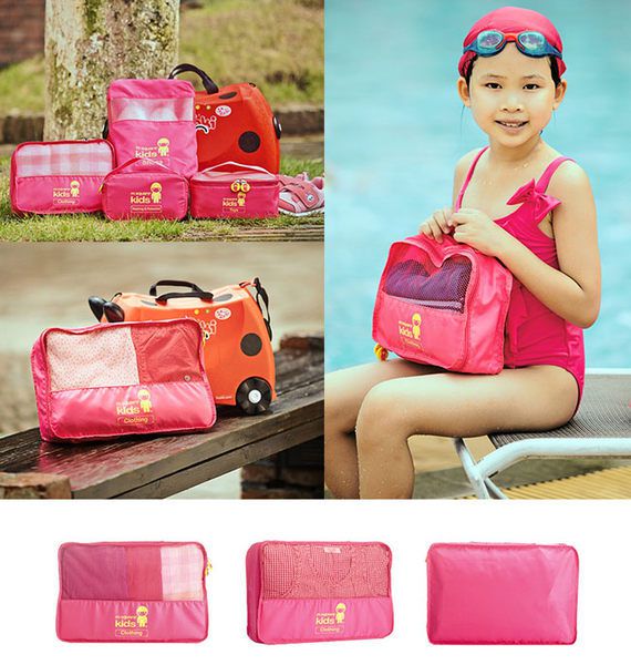 m square - 兒童衣物袋M號-螢光粉