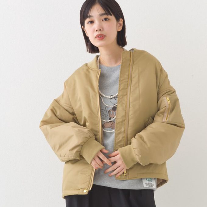 日本 OMNES - 輕盈經典光澤感MA-1飛行外套-黑