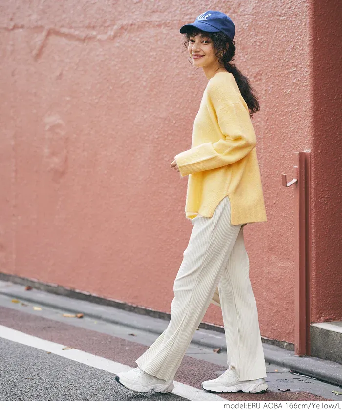 日本 COCA - ふあふあ 柔軟百搭針織毛衣-圓領-草綠