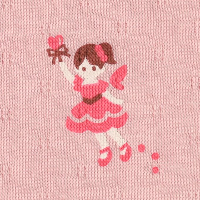 akachan honpo - 長袖圓領上衣2件組-蓬鬆棉 妖精&馬車-紅色