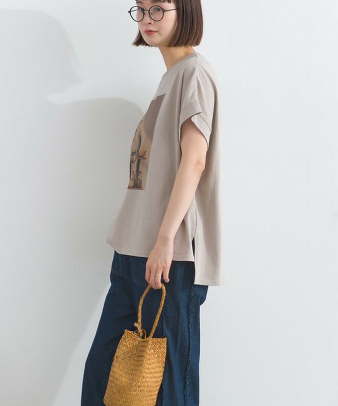 日本 Lupilien - 16支天竺棉 療癒印花法式袖上衣-貓咪的房間-薄荷