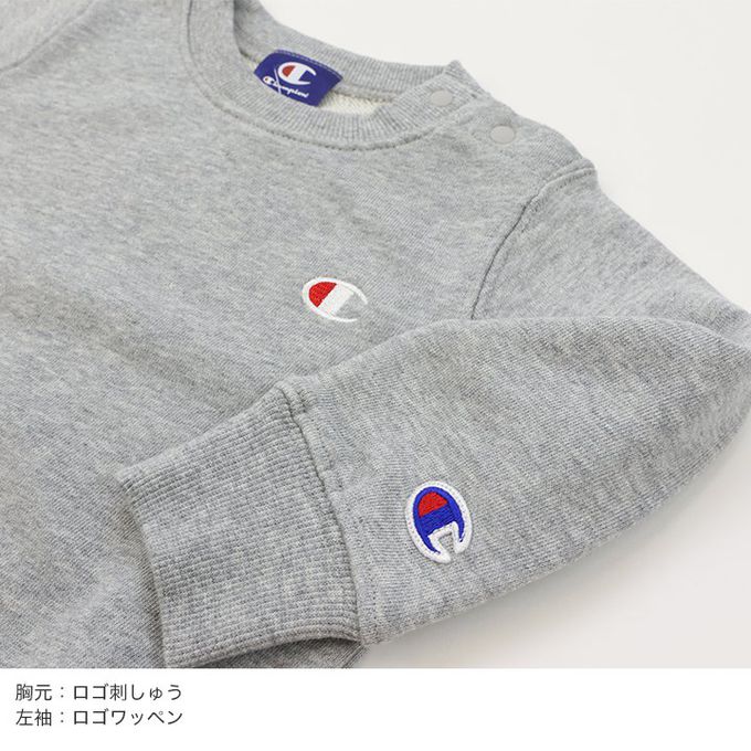 日本 Chil2 - Champion聯名 裏毛定番長袖上衣-黑