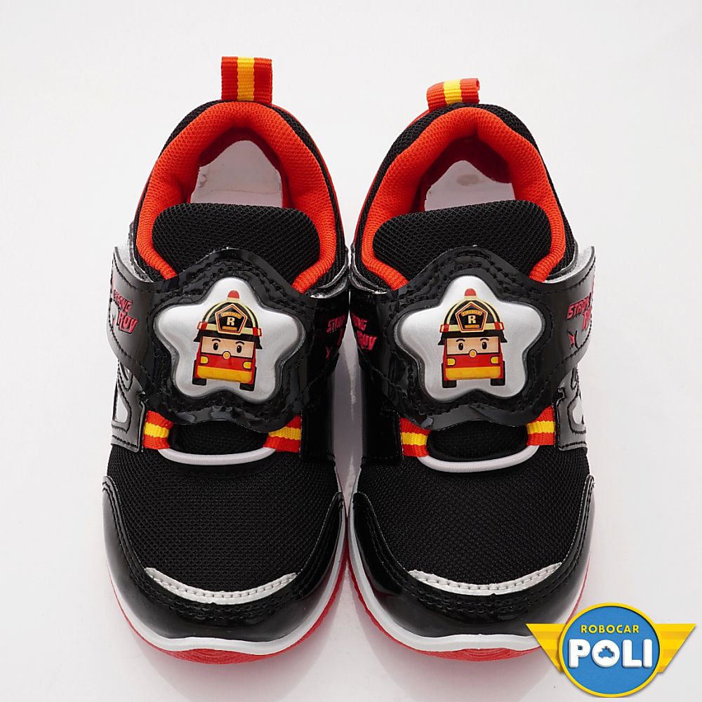 POLI 波力救援小英雄 - 台灣製POLI電燈運動鞋(中小童段)-運動鞋-黑紅
