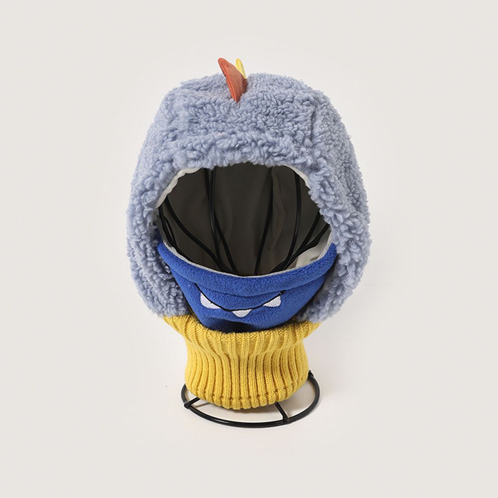 可愛動物套頭帽-恐龍-藍色 (帽圍52-54CM/建議年齡3-6歲)