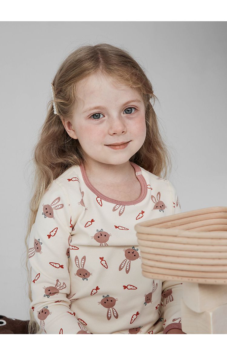 (無螢光劑)厚磅圓領長袖家居服套裝-滿滿葉片-深紫色