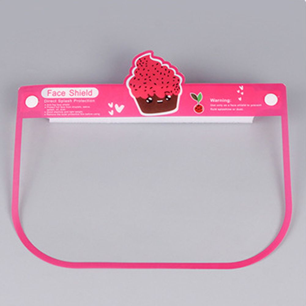 隔離飛沫兒童防護面罩-蛋糕-粉色 (約26x18.5cm)