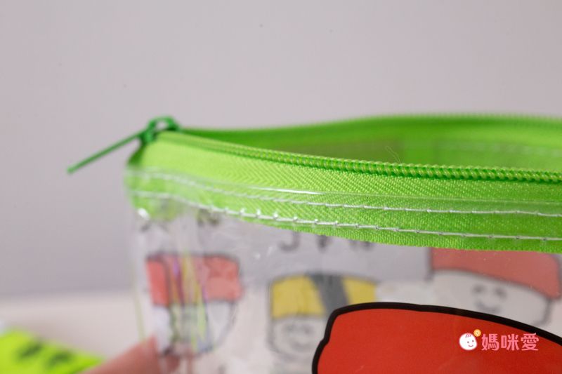 日本 OKUTANI - 童趣日文插畫透明小收納包/化妝包-熊貓-藍 (21x12x9cm)