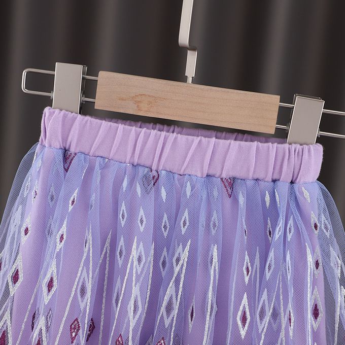 修身造型內搭褲-紗裙款-冰雪紫