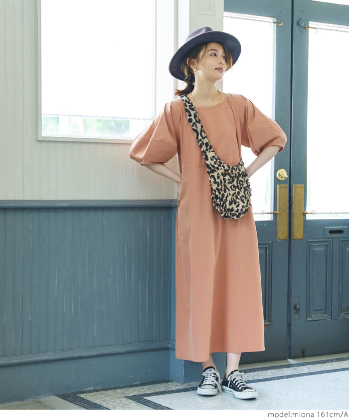 日本 COCA - 泡泡皺褶伸縮容量環保袋-肩背/側背款-斑馬紋