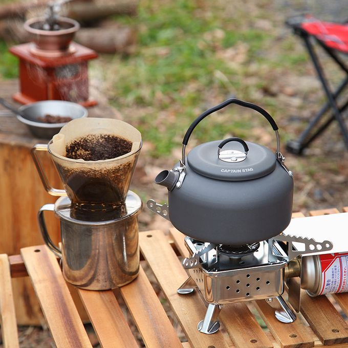 日本CAPTAIN STAG - 戶外露營輕量鋁製水壺1300ml