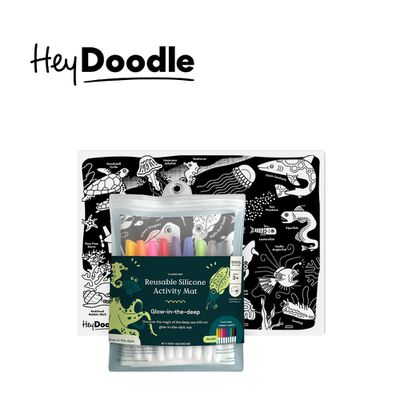 HeyDoodle - 澳洲 創意隨⾏矽膠畫墊-深海發光探險