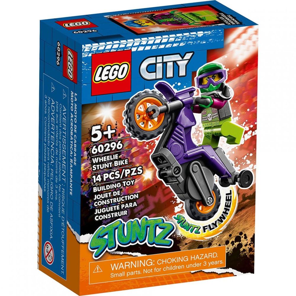 樂高積木 LEGO《 LT60296》City 城市系列 - Wheelie Stunt Bike-14pcs