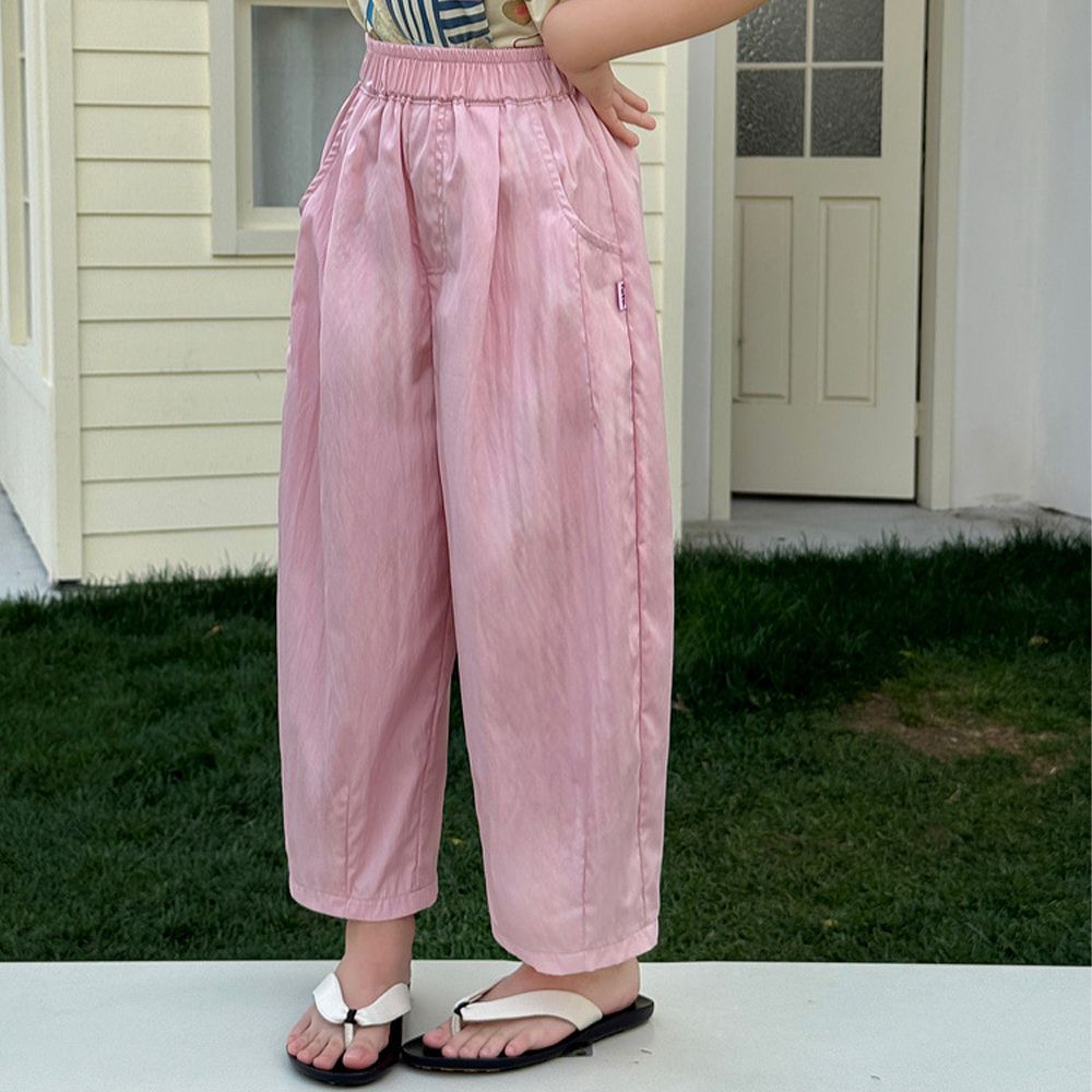 輕呼吸透氣舒適九分褲-粉色