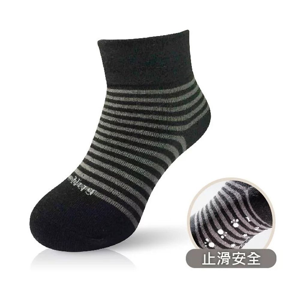 棉質兒童除臭襪子 2雙組 - 黑灰-(台灣製健康機能止滑棉襪)