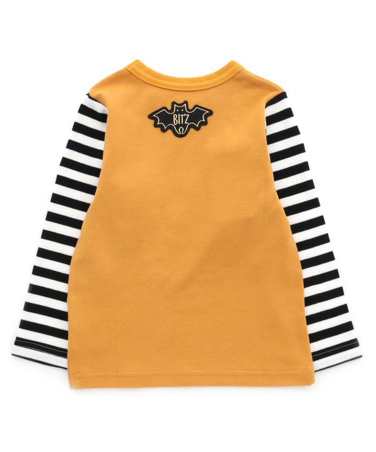 日本 BIT'Z - 萬聖節立體造型拼接長袖上衣-南瓜-白