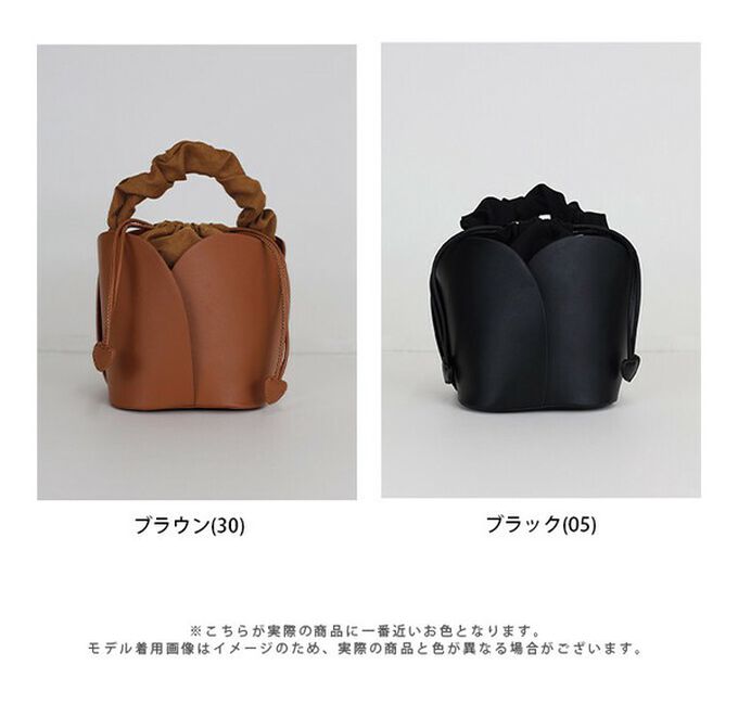 日本 BLUE EAST - 盛開鬱金香異素材迷你手提/側背包-黑