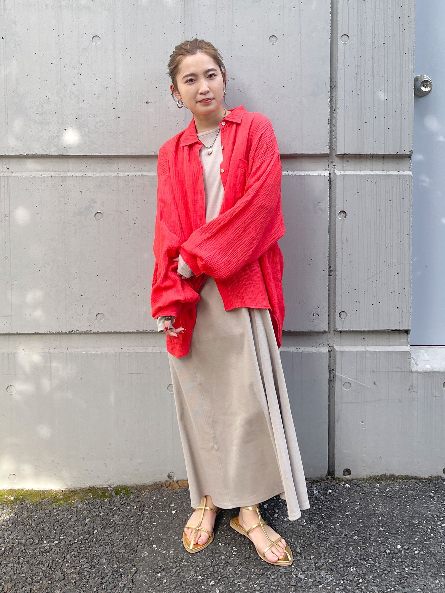 日本 Ungrid - 楊柳皺摺垂墜感襯衫-薄荷 (F)