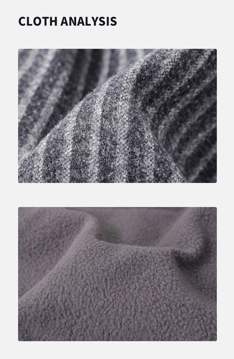 TONGMO - (加絨)小紳士腰鬆緊休閒條紋寬褲-黑+灰