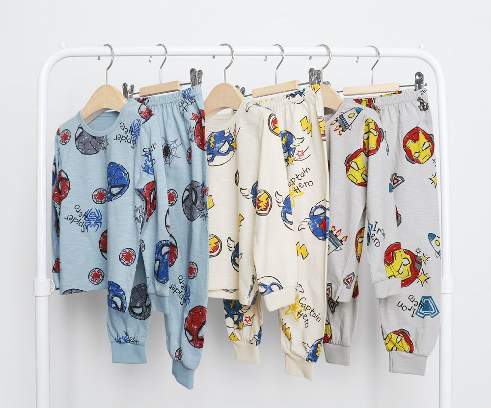 韓國 Mellisse - 韓製莫代爾透氣長袖家居服-英雄隊長