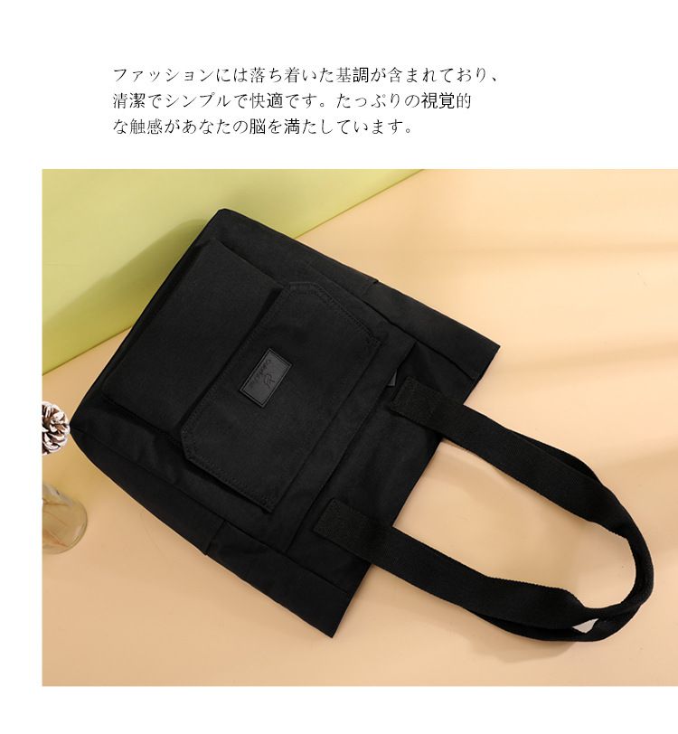 防潑水百搭單肩手提包-深藍色 (32x12x27cm)